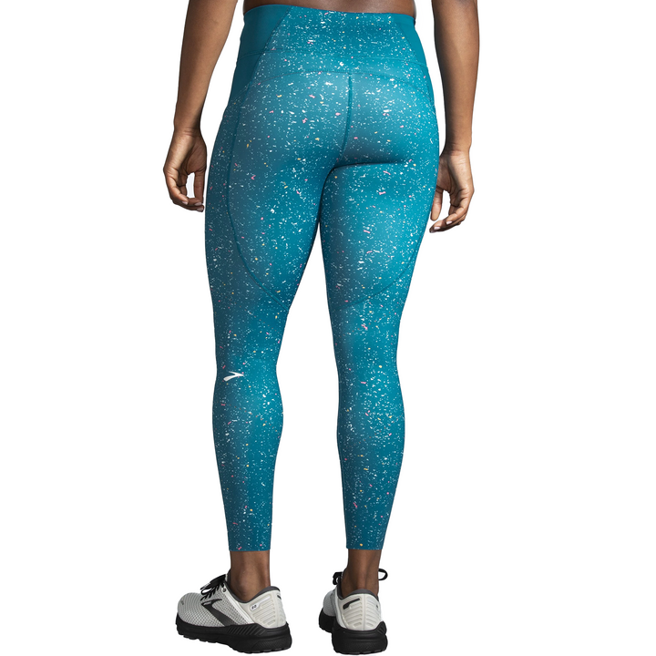 Brooks Womens Method 7/8 Tight - Lagoon Speckle Print/Lagoon