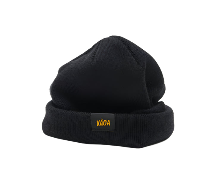 Vaga Fine Rib Beanie - Black