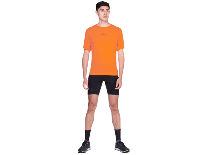 RonHill Mens Tech S/S Tee - Tangelo/Black