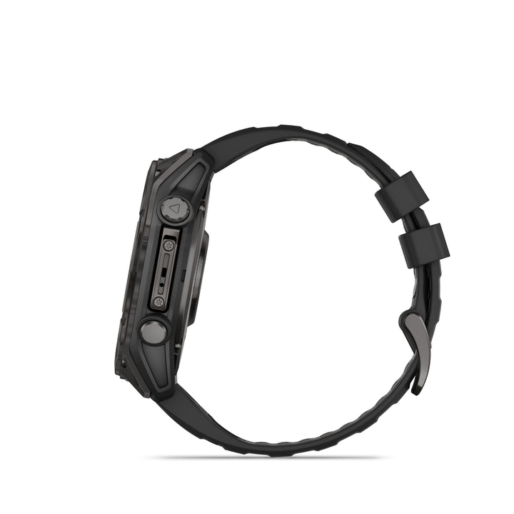 Garmin Fenix 8 - 51mm, AMOLED - Sapphire, Carbon Grey DLC with Black/Pebble Grey Silicone Band