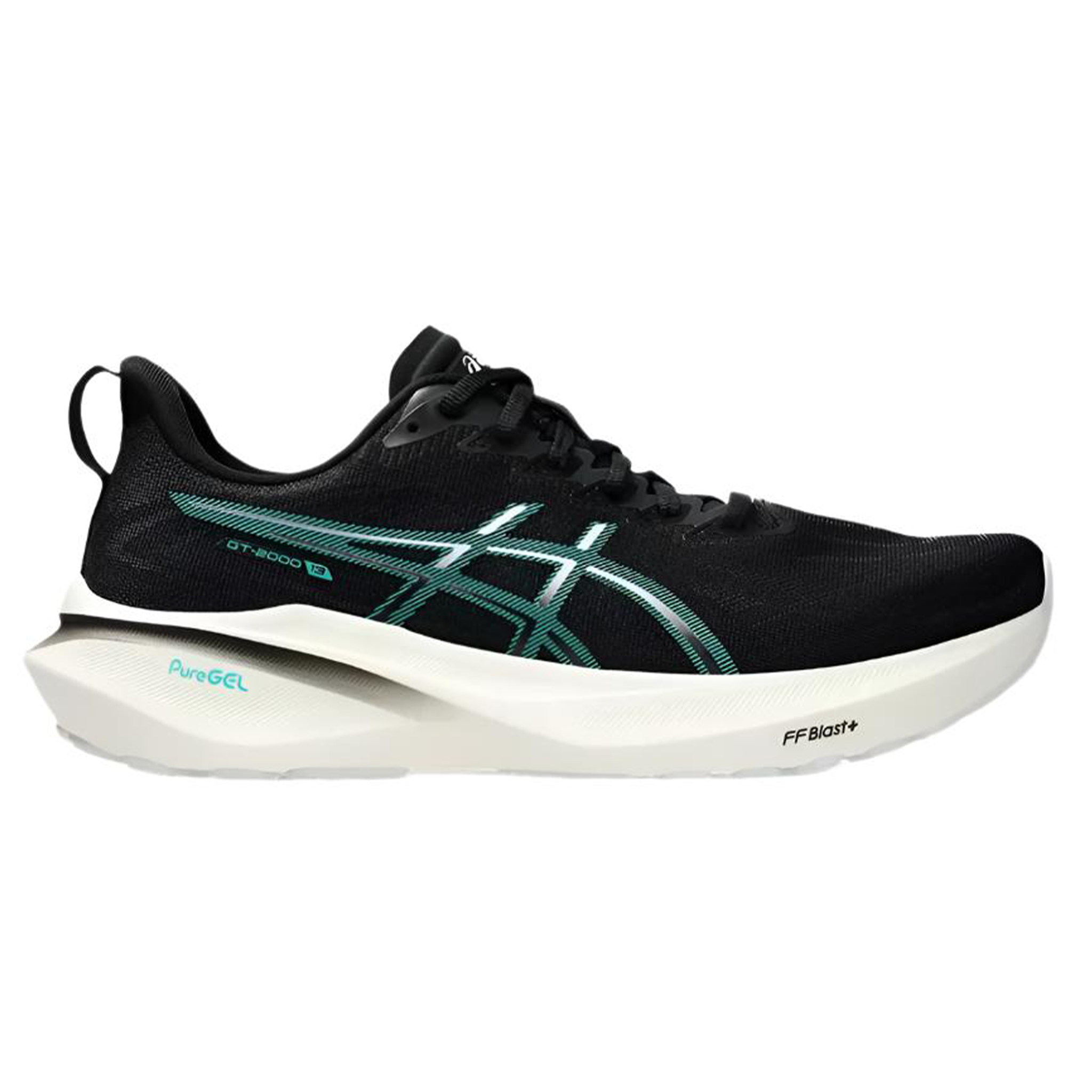 Asics Mens GT-2000 13 - Black/Wave Teal - Stability - SS25