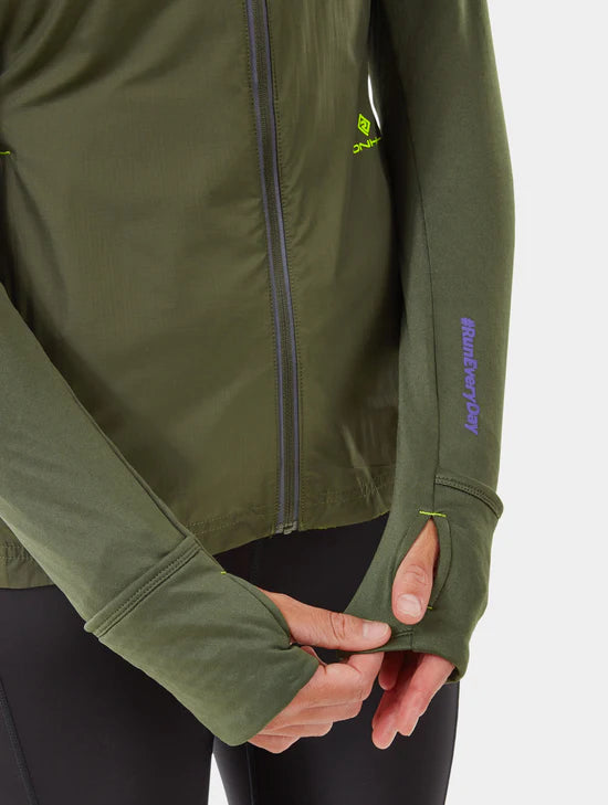 RonHill Womens Tech Hyperchill Jacket - Khaki/Citrus