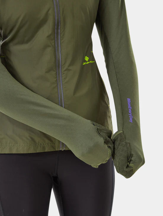 RonHill Womens Tech Hyperchill Jacket - Khaki/Citrus