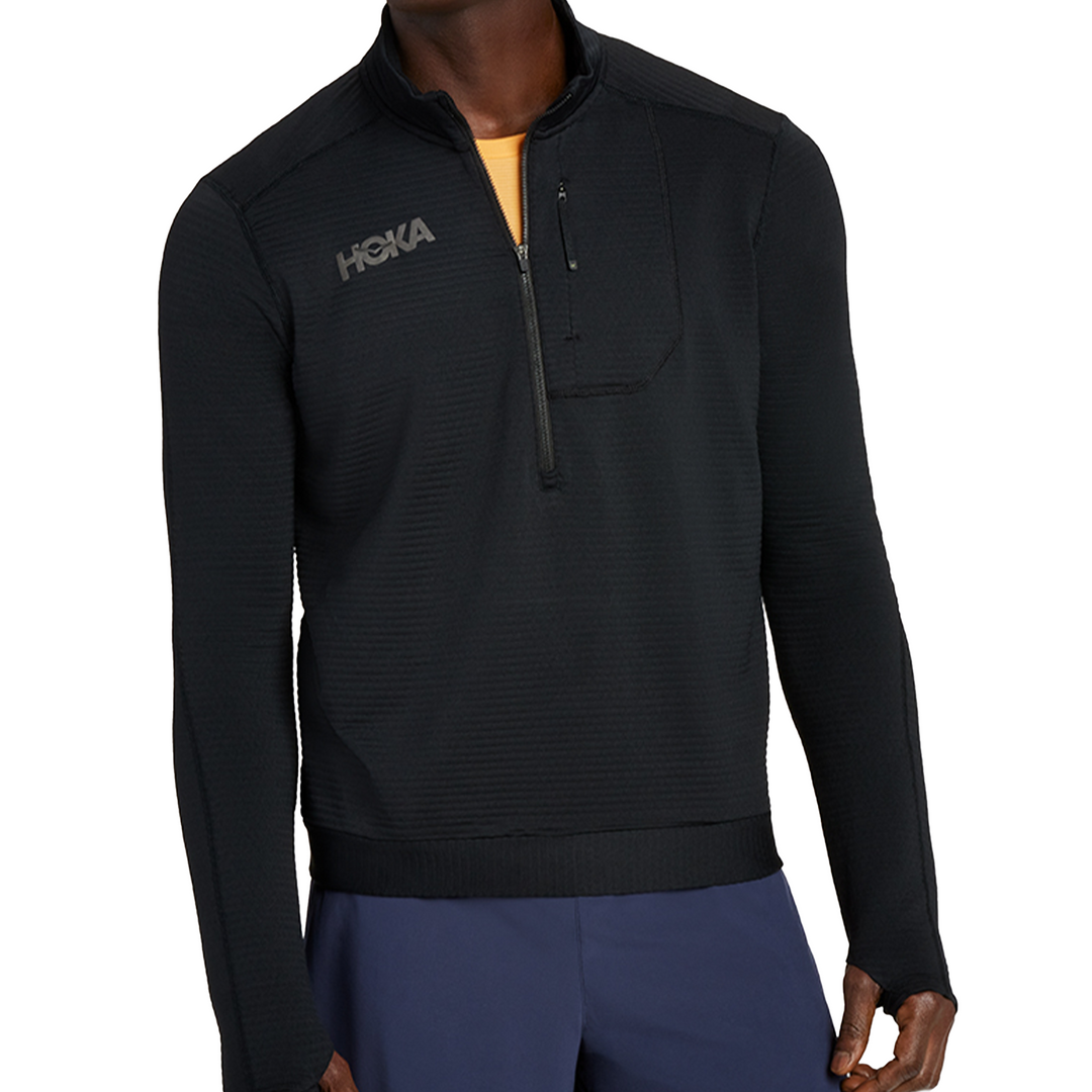 Hoka Mens 1/2 Zip - Black