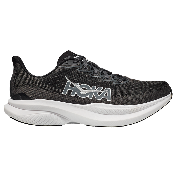 Hoka Mens Mach 6 Wide - 2E Width - Black/White - Neutral