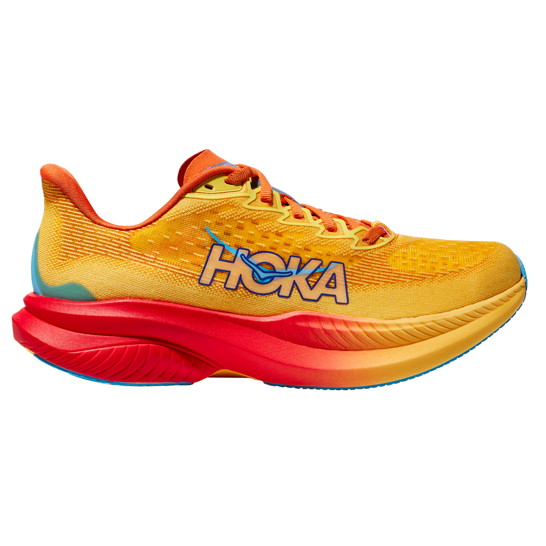 Hoka Mens Mach 6 Wide - 2E Width - Poppy/Squash - Neutral