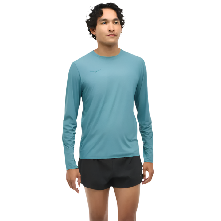 Hoka Mens Airolite Run Long Sleeve - Mountain Fog