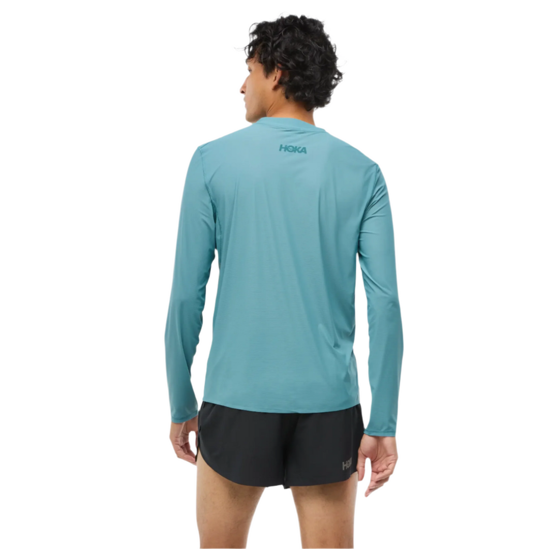 Hoka Mens Airolite Run Long Sleeve - Mountain Fog