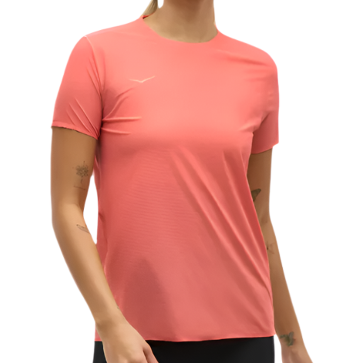 Hoka Womens Airolite Run Short Sleeve - Grapefruit