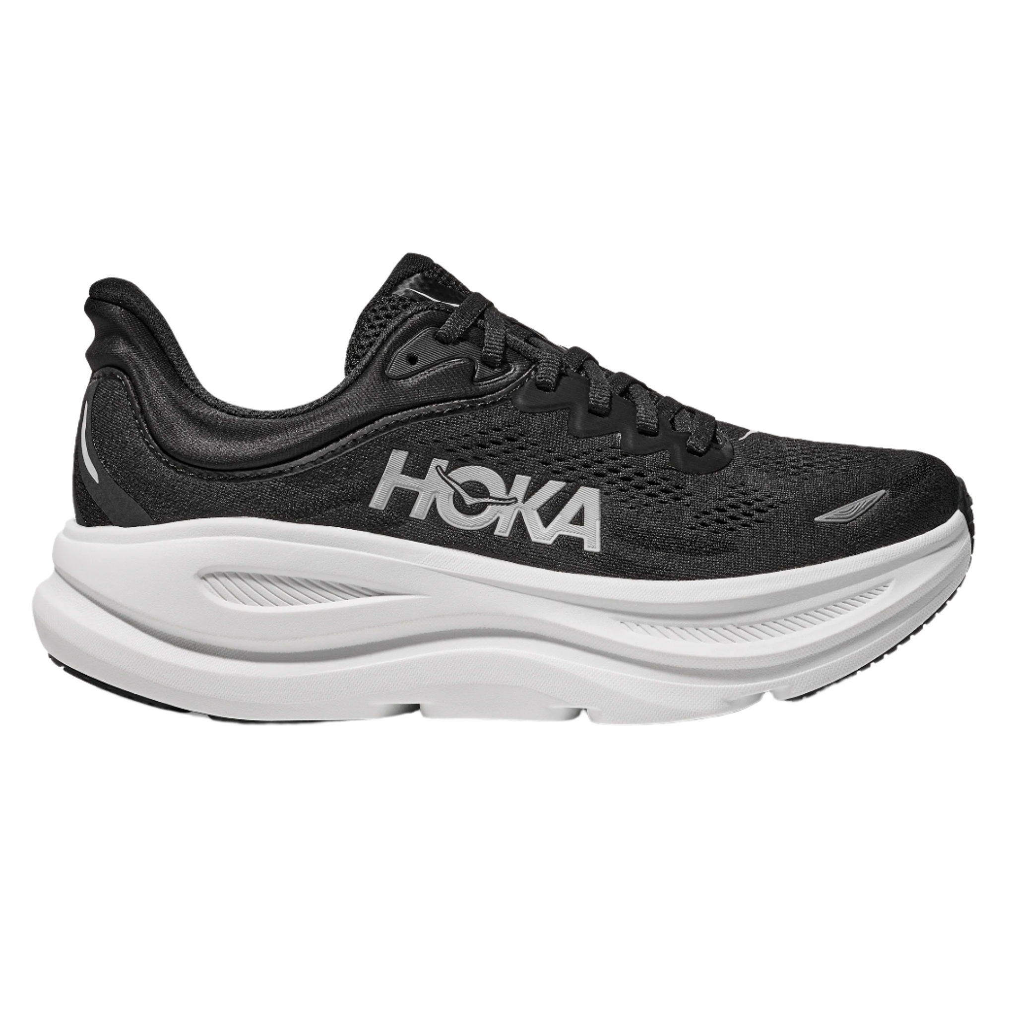 Hoka Womens Bondi 9 - Black/White - Neutral - SS25