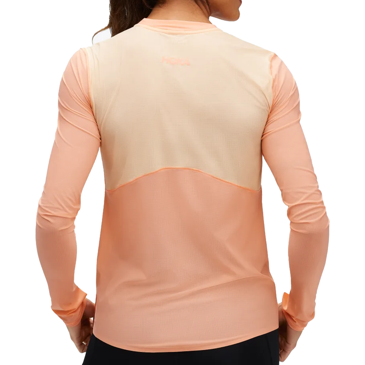 Hoka Womens Airolite Run Long Sleeve - Papaya