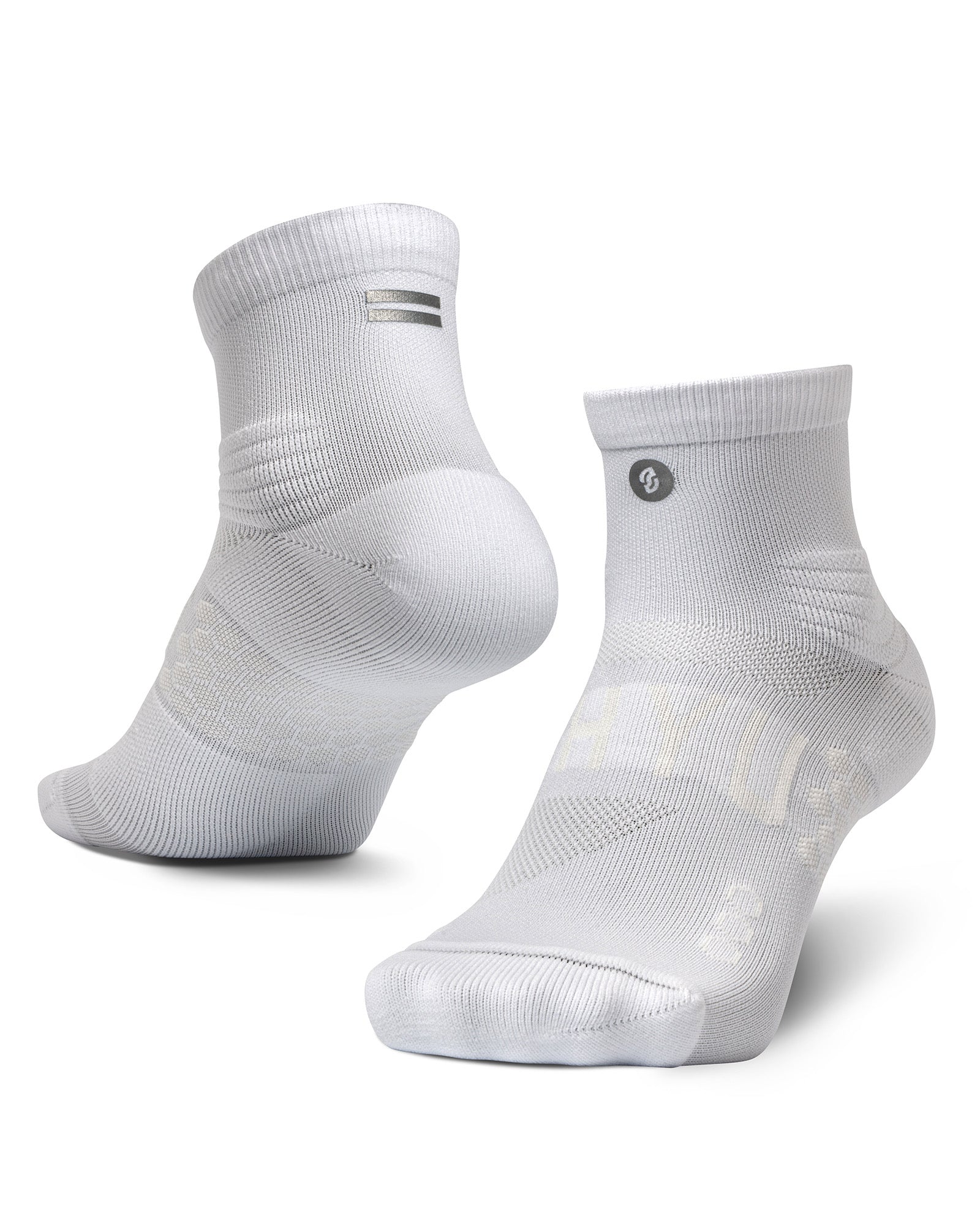 SHYU Racing Quarter Crew Socks - White/White/White