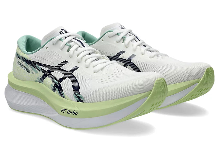 Asics Mens Magic Speed 4 - White/Blue Expanse - Racing