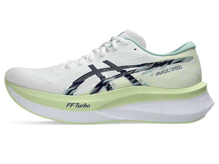 Asics Mens Magic Speed 4 - White/Blue Expanse - Racing