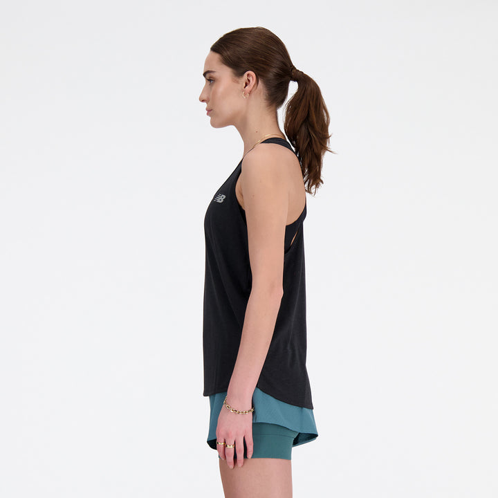 New Balance Womens Athletics Tank - Black Heather