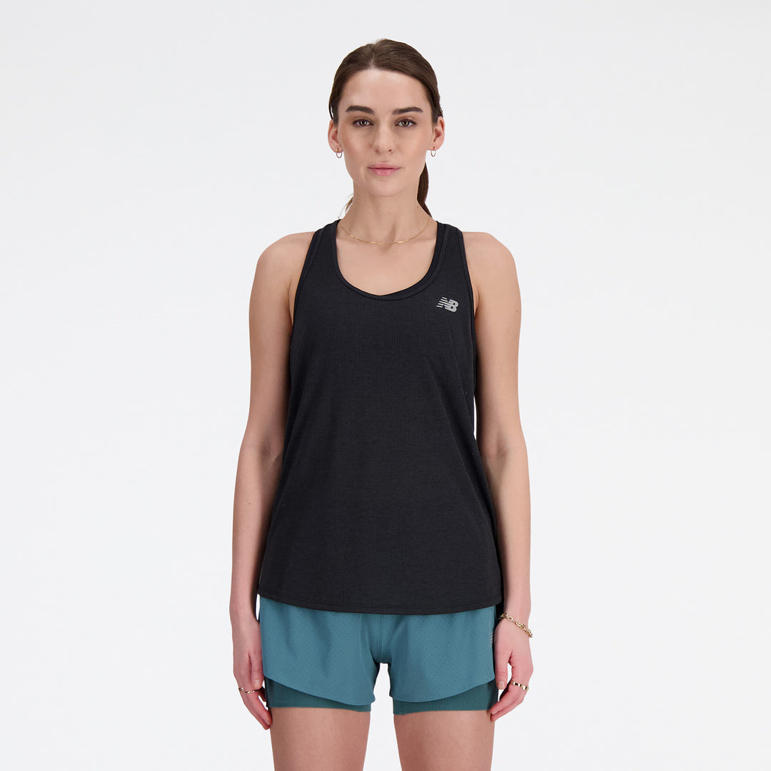 New Balance Womens Athletics Tank - Black Heather