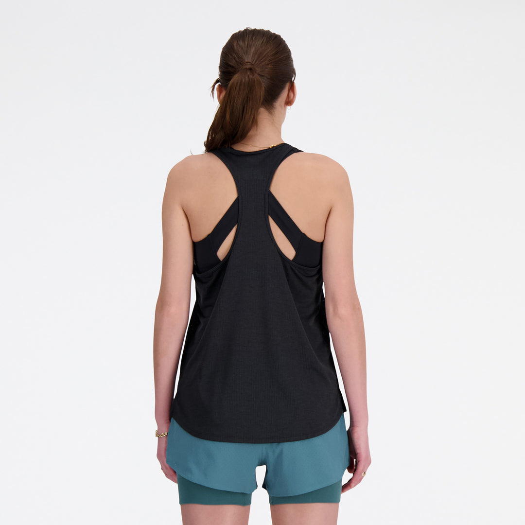 New Balance Womens Athletics Tank - Black Heather