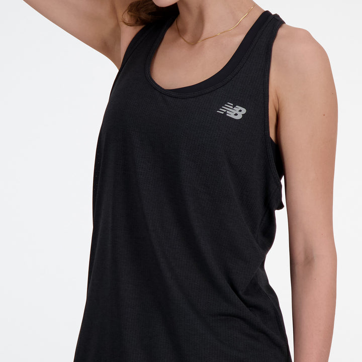 New Balance Womens Athletics Tank - Black Heather