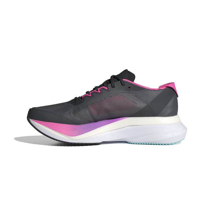 Adidas Womens Adizero Boston 12 - Grey Five/Crystal Jade/Lucid Pink - Neutral - SS25