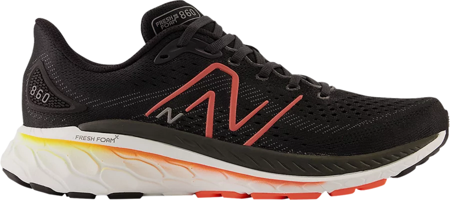 New Balance Mens 860v13 - Black/Neon Dragonfly/Hot Marigold - Stability