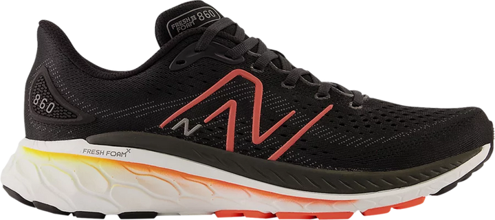 New Balance Mens 860v13 - Black/Neon Dragonfly/Hot Marigold - Stability