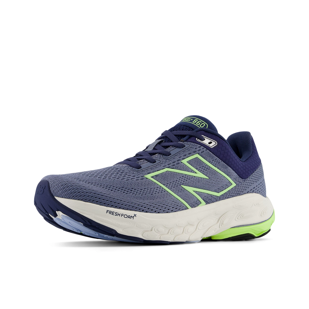 New Balance Mens 860v14 - Arctic Grey/Bleached Lime Glo/NB Navy - Stability