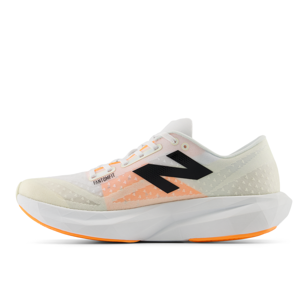 New Balance Mens FuelCell Rebel V4 - White/Angora/Hot Mango - Neutral - SS25