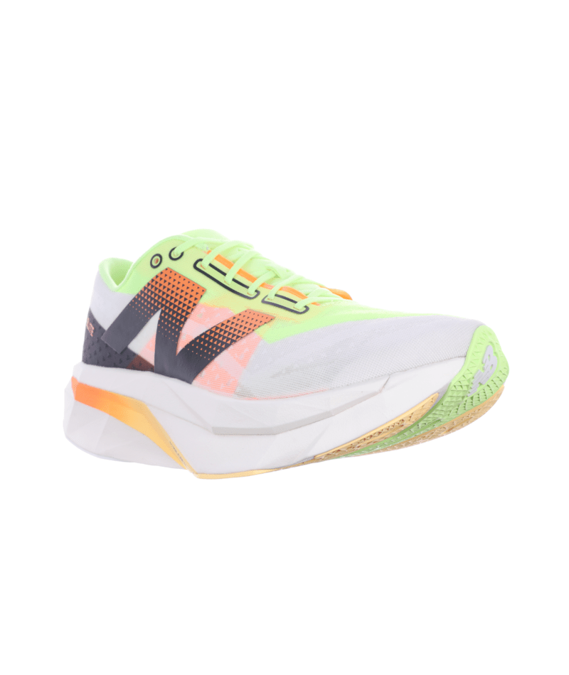 New Balance Mens FuelCell SuperComp Elite V4 - White/Bleached Lime Glo/Hot Mango - Neutral