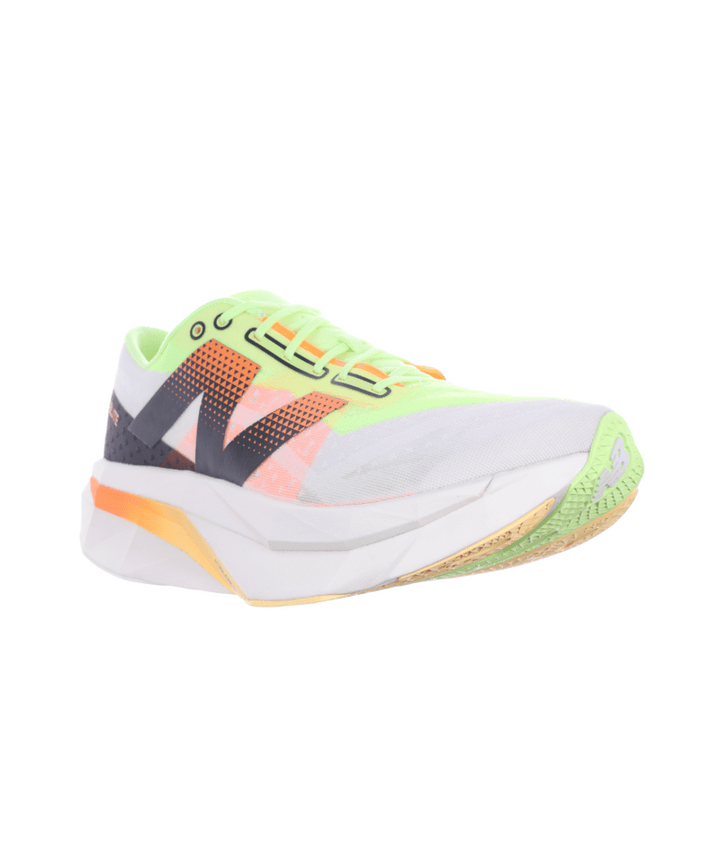 New Balance Mens FuelCell SuperComp Elite V4 - White/Bleached Lime Glo/Hot Mango - Neutral