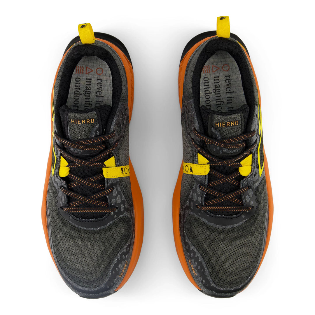 New Balance Mens Fresh Foam Hierro V8 - Black/Infield Clay/Ginger Lemon - Trail