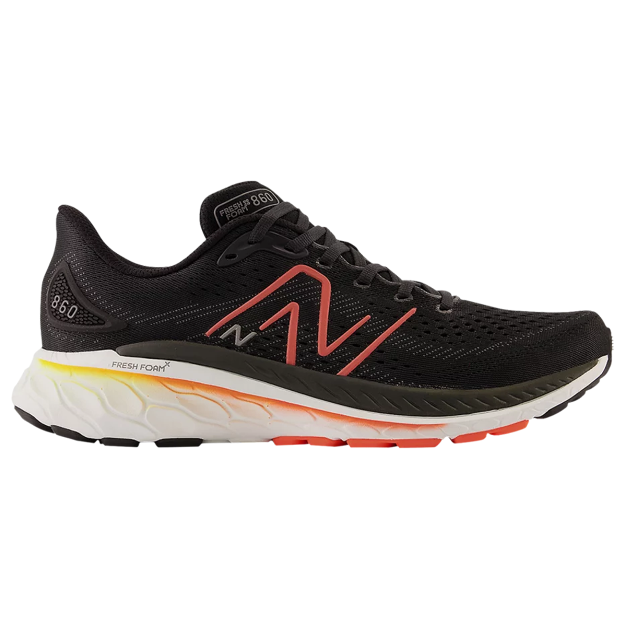 New Balance Mens 860v13 - Black/Neon Dragonfly/Hot Marigold - Stability