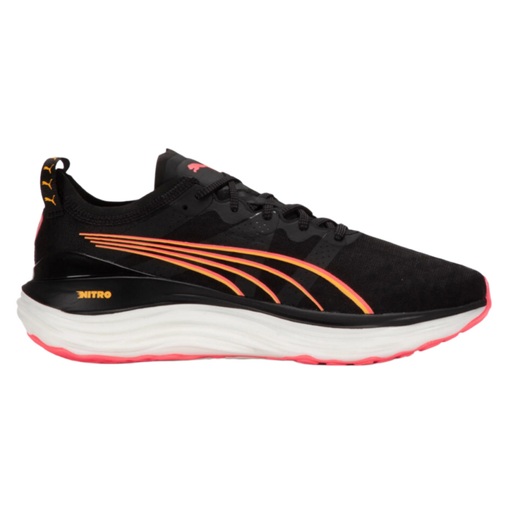 Puma Womens ForeverRun Nitro - Puma Black/Sun Stream/Sunset Glow - Stability