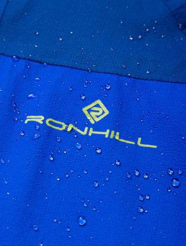 RonHill Mens Tech Fortify Waterproof Jacket - Ocean/ Citrus