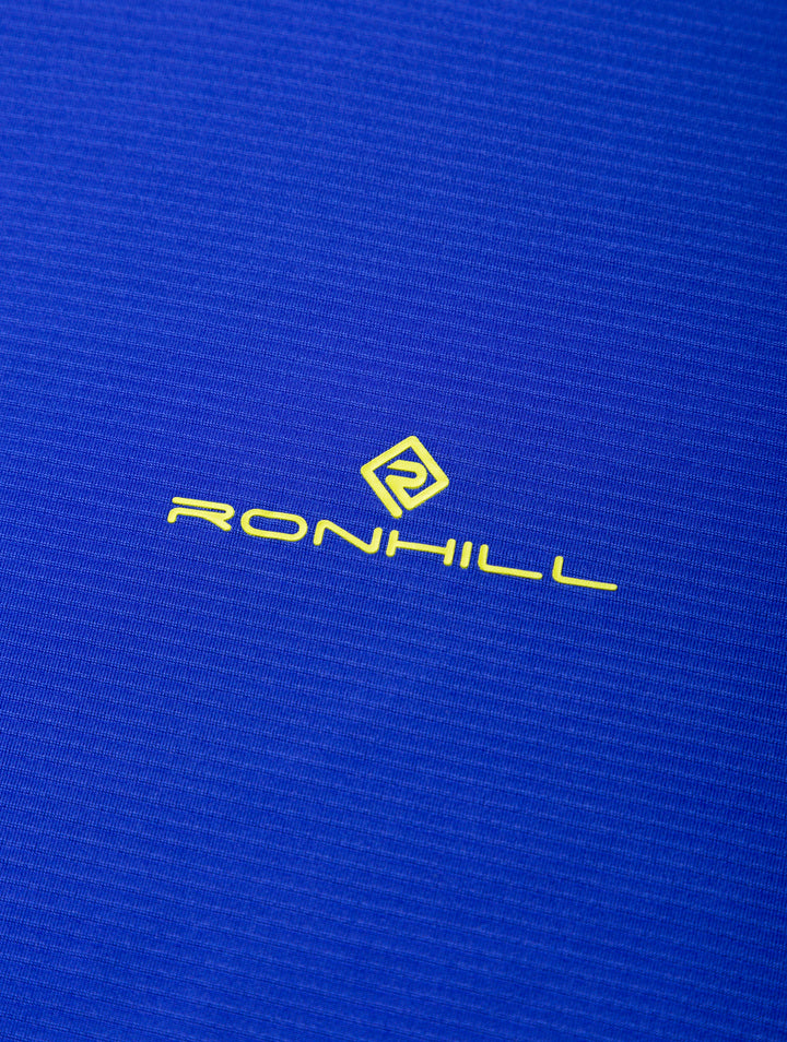 RonHill Mens Tech S/S Tee - Azurite/Citrus