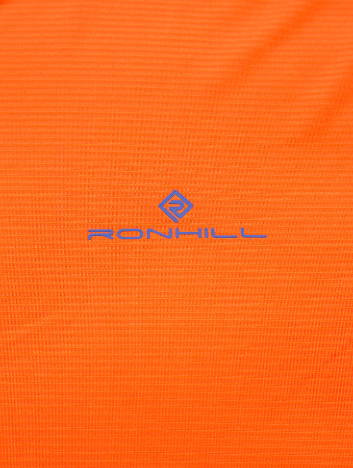 RonHill Mens Tech S/S Tee - Cardinal Orange/Ocean