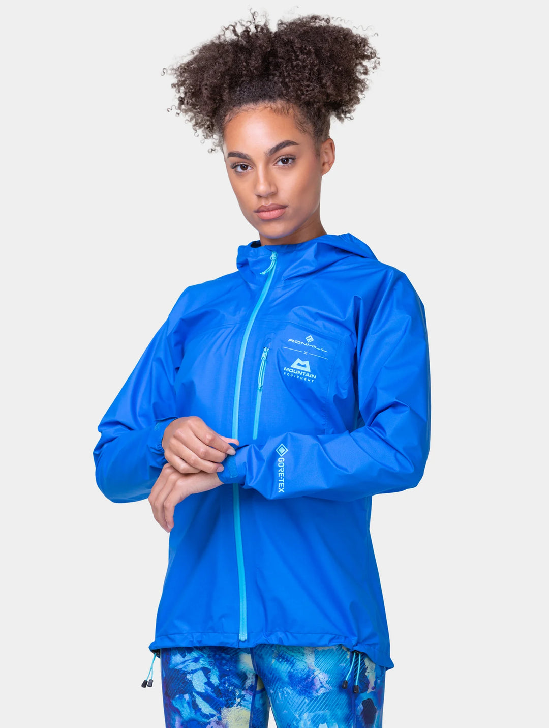 RonHill Womens Tech Gore-Tex Waterproof Mercurial Jacket - Elec Blue/ Aquamint