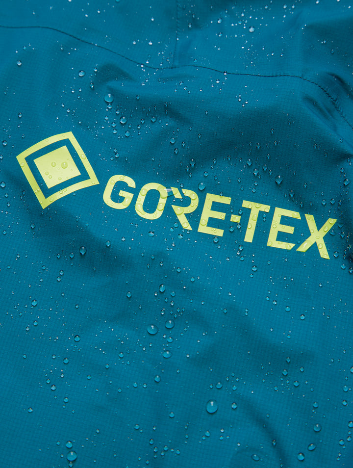 RonHill Mens Tech Gore-Tex Waterproof Mercurial Jacket - Deep Teal/Acid