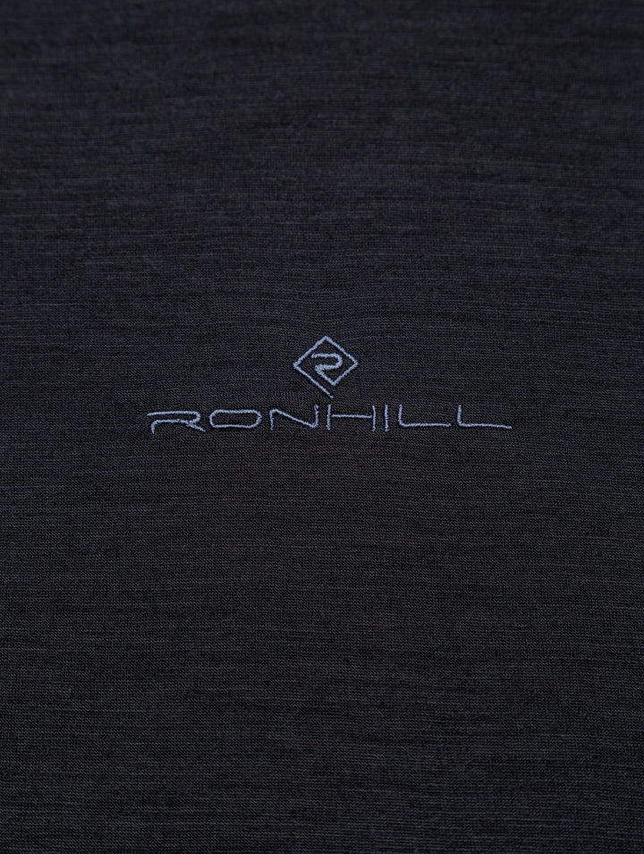 RonHill Men Tech Merino 1/2 Zip - Black/Lake