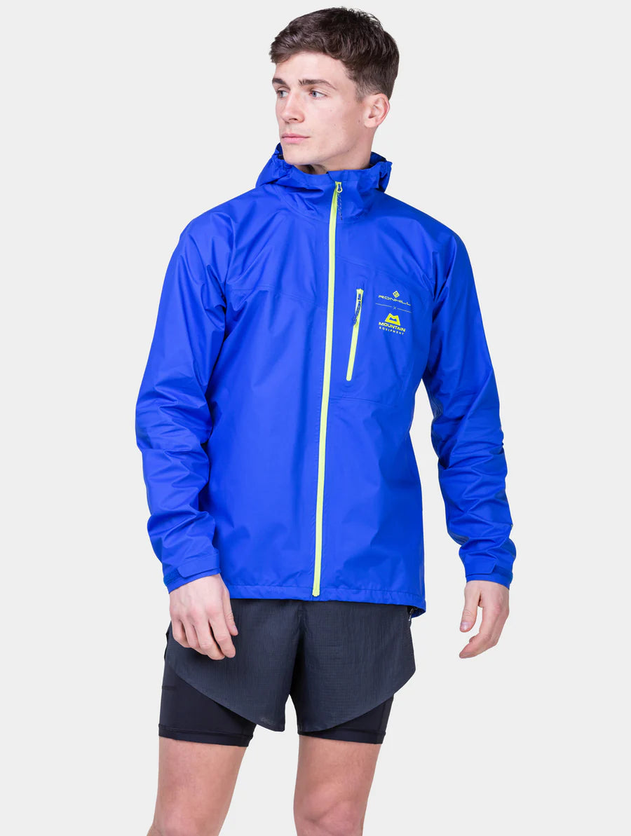 RonHill Mens Tech Gore-Tex Waterproof Mercurial Jacket - Azurite/Citrus