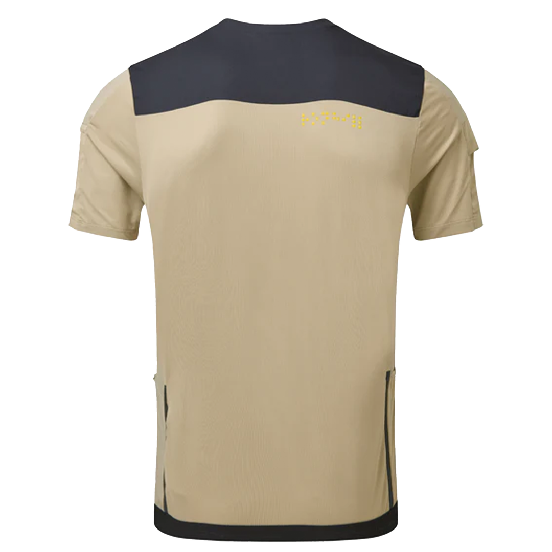 RonHill Mens Tech Ultra 1/2 Zip Tee - Latte/Black