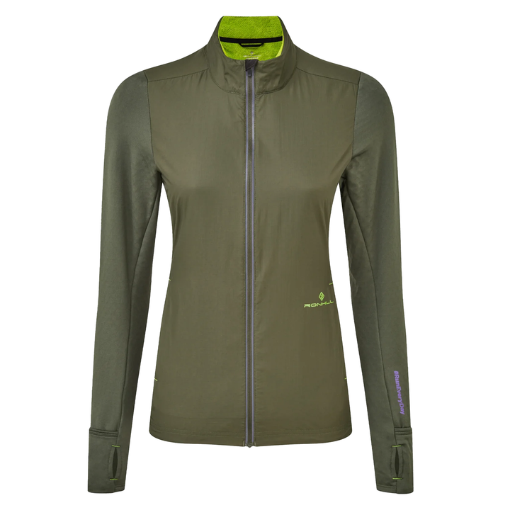 RonHill Womens Tech Hyperchill Jacket - Khaki/Citrus