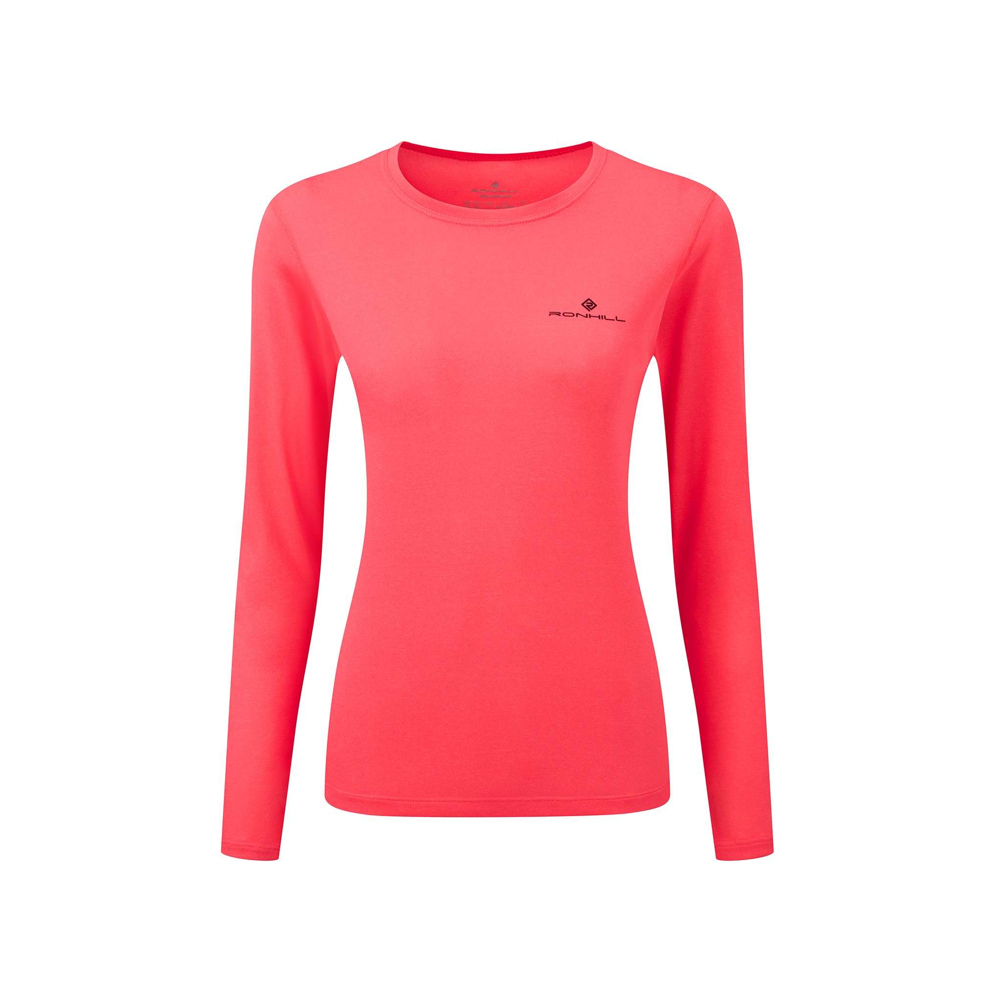 RonHill Womens Core L/S Tee - Hot Pink/Black