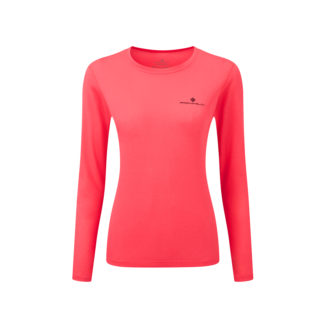 RonHill Womens Core L/S Tee - Hot Pink/Black