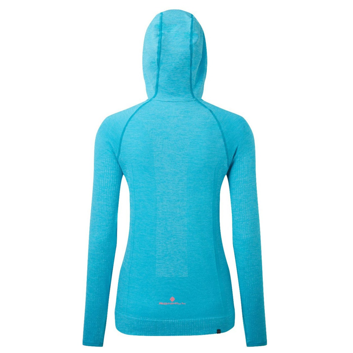 Ronhill Womens Life Seamless Hoodie - Azure Marl