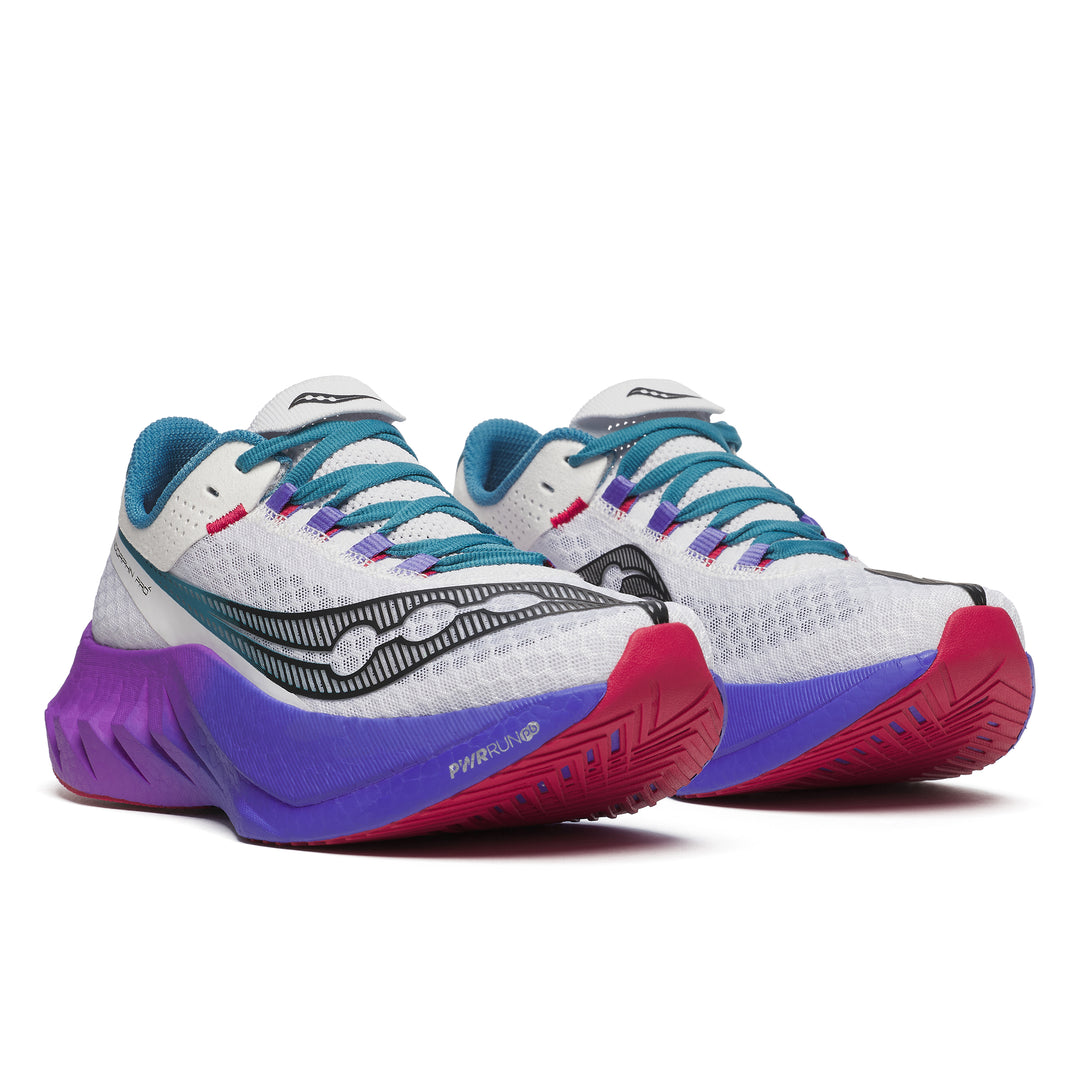 Saucony Womens Endorphin Pro 4 - White/Shadow - Neutral - SS25