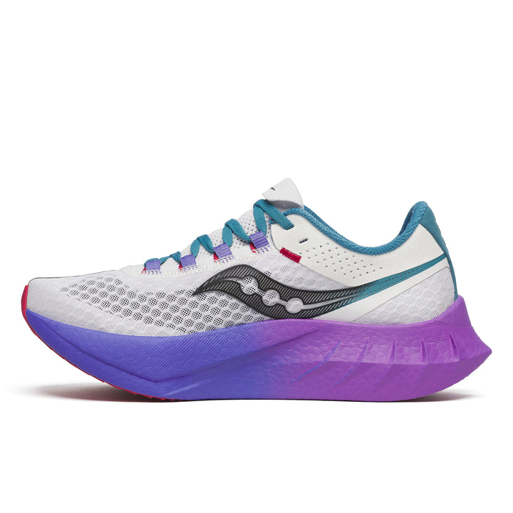 Saucony Womens Endorphin Pro 4 - White/Shadow - Neutral - SS25