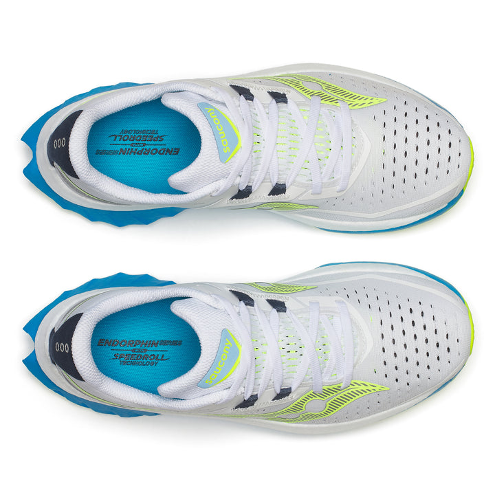 Saucony Womens Endorphin Speed 4 - White/ViziBlue - Neutral