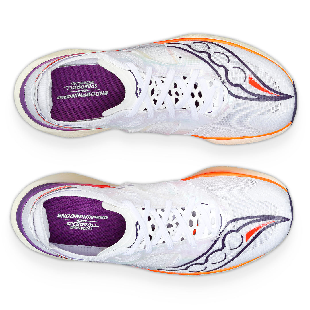 Saucony Womens Endorphin Elite - White/Vizired - Neutral