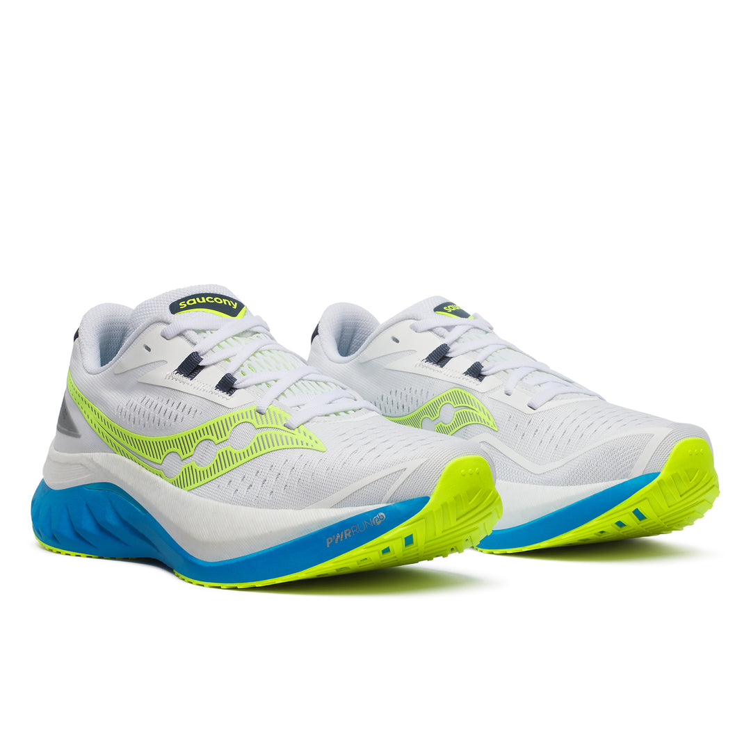 Saucony Mens Endorphin Speed 4 - White/ViziBlue - Neutral