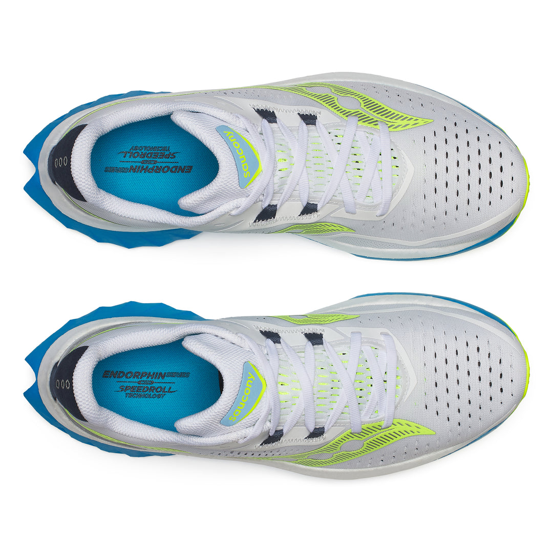 Saucony Mens Endorphin Speed 4 - White/ViziBlue - Neutral